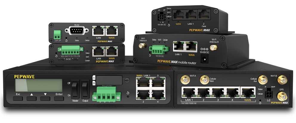 Pepwave MAX BR1 Series. Sturdy Ruggedized cellular routers that deliver excellent value. 