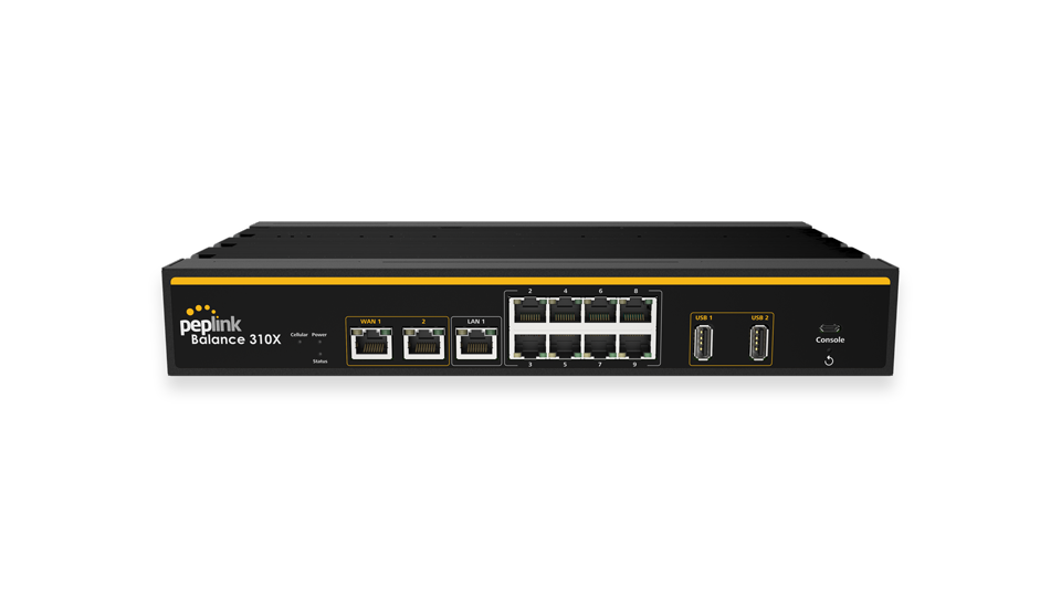 Peplink Balance 310X. Enterprise SD-WAN router for Medium Sized Branches. 