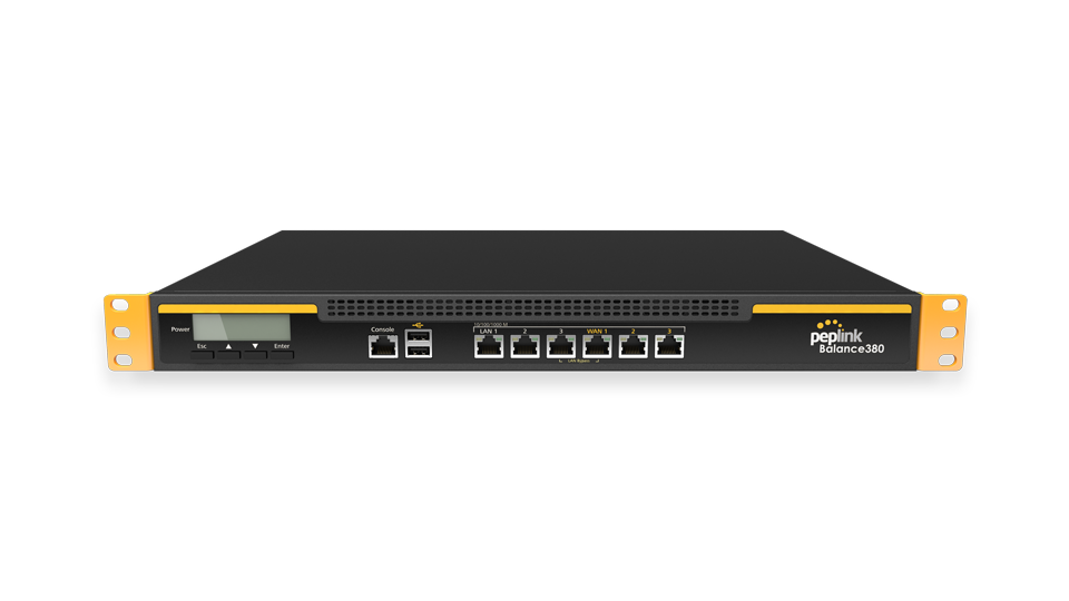 Peplink Balance 380. Rock-Solid Performanced Router with 3 WAN Connections. 
