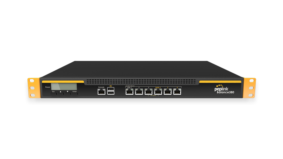 Peplink Balance 380. Rock-Solid Performanced Router with 3 WAN Connections. 