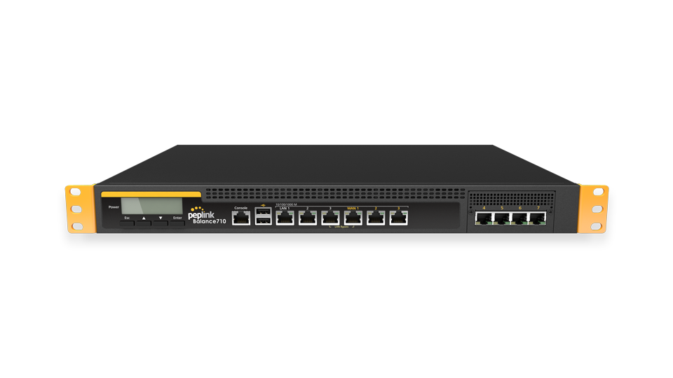 Peplink Balance 710. Enterprise SD-WAN Router with 7 WAN Connections.