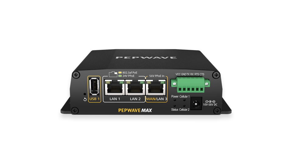 Pepwave MAX HD2 mini. Compact Dual 4G LTE Mobile Router. 