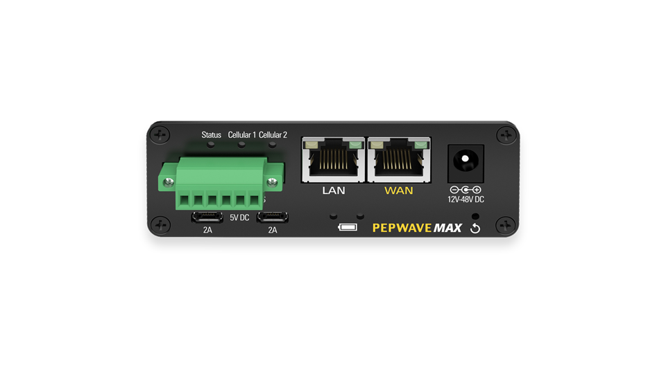 Pepwave MAX Transit Duo. Dual LTE-A Pro Router ideal for transportation deployments.