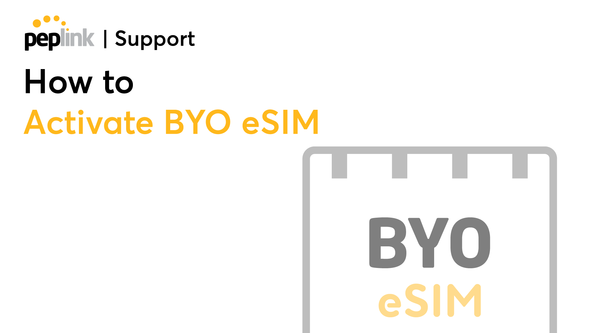 How to Activate BYO eSIM